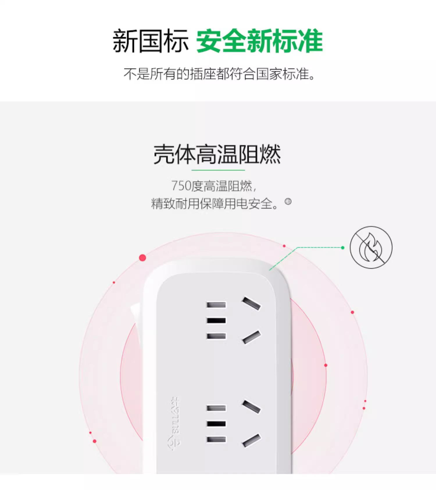 公牛插座GN-903一转二转换器无开关 多用扩展面板无线分插头