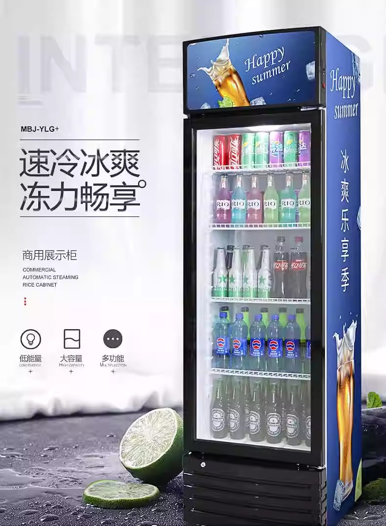 海力高商用展示柜冷藏饮料冰柜冰箱保鲜柜立式柜商用冰箱啤酒展示