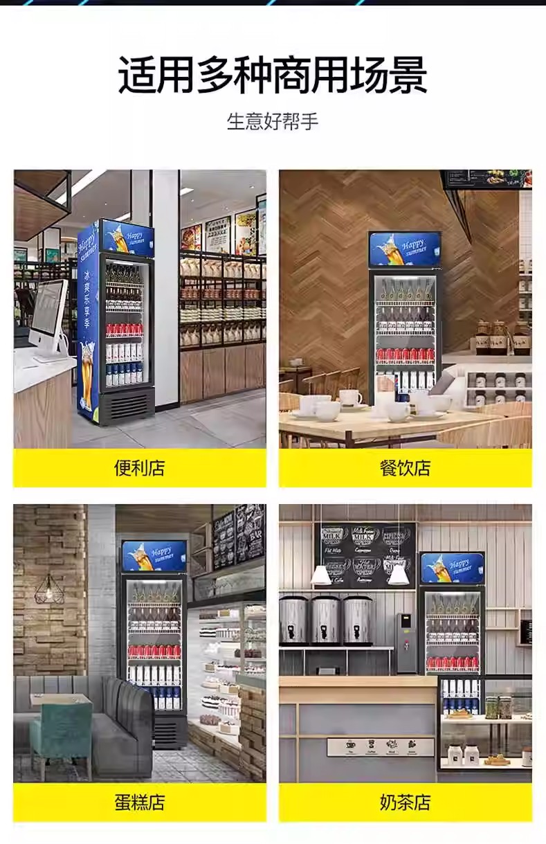 海力高商用展示柜冷藏饮料冰柜冰箱保鲜柜立式柜商用冰箱啤酒展示