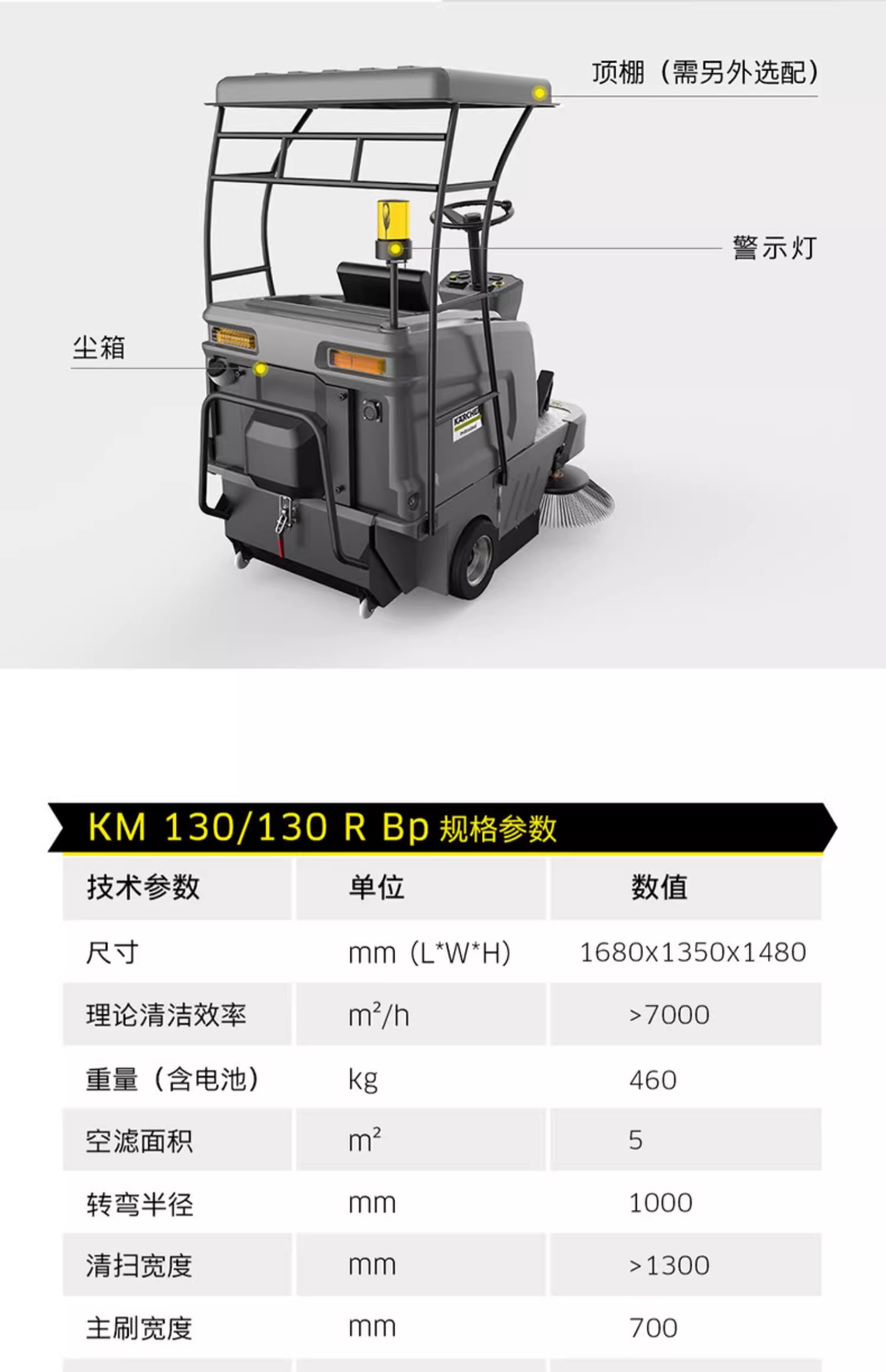 卡赫KM 130/130 R BP驾驶式扫地机 凯驰Karcher驾驶室扫地车 户外扫地机
