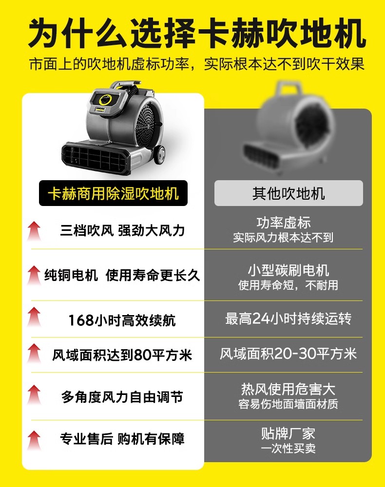 卡赫AB 28 Classic干风机 Karcher吹风机 地面吹干机
