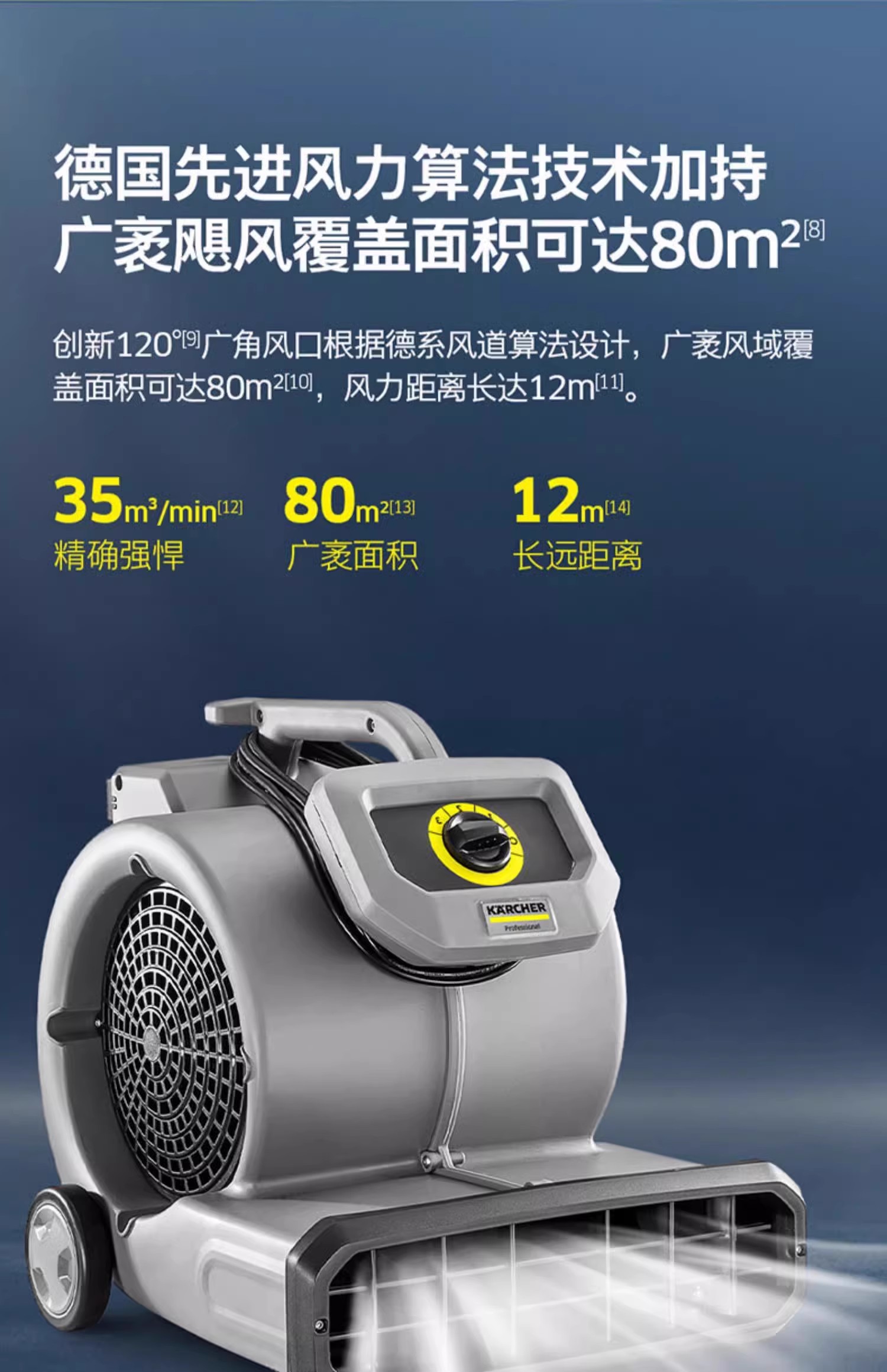 卡赫AB 28 Classic干风机 Karcher吹风机 地面吹干机