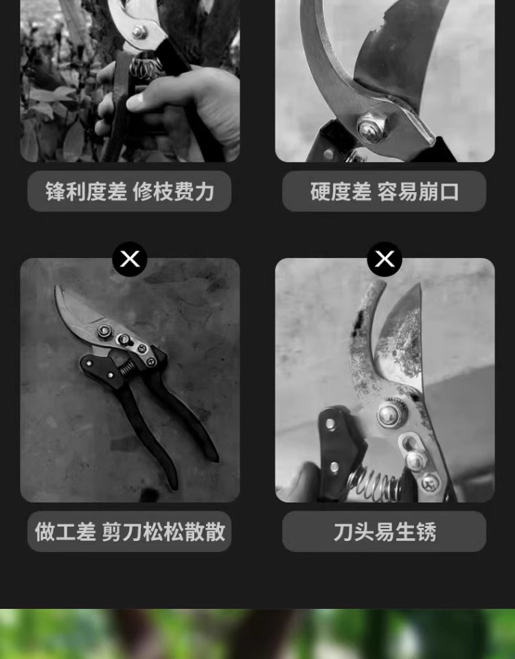 保联剪枝剪刀园林花艺剪刀多功能果树修剪专用粗大枝剪园艺工具