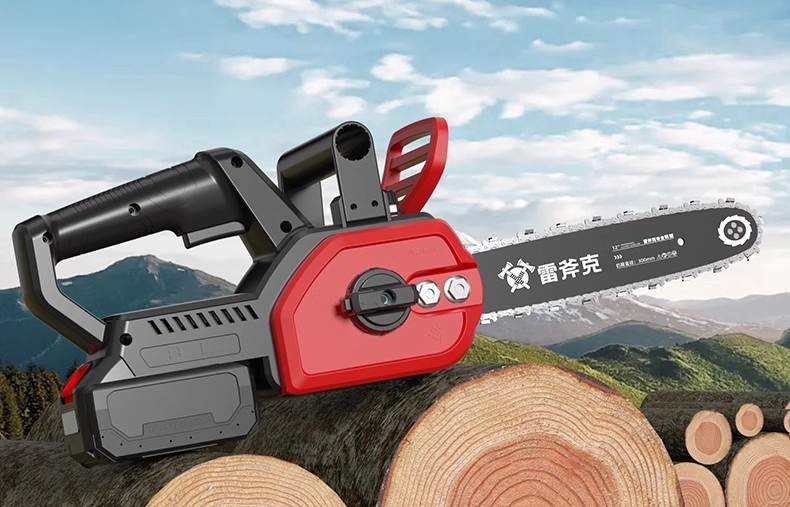 充电式电锯家用小型手持大功率电动锯锂电池大容量锯树神器伐木据12寸